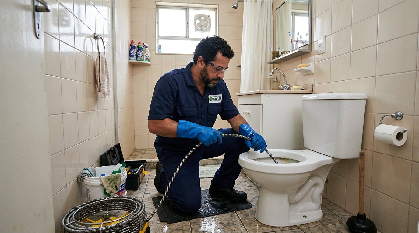 Encanador em Atendimento no Banheiro em Anápolis‑GO
