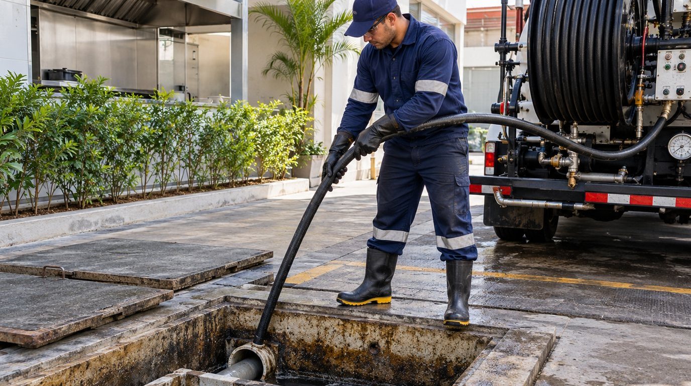 Hidrojateamento de Caixa de Gordura em Anápolis‑GO