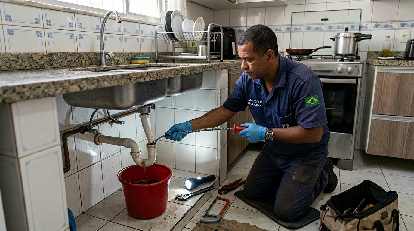 Ligação da Pia da Cozinha em Anápolis‑GO